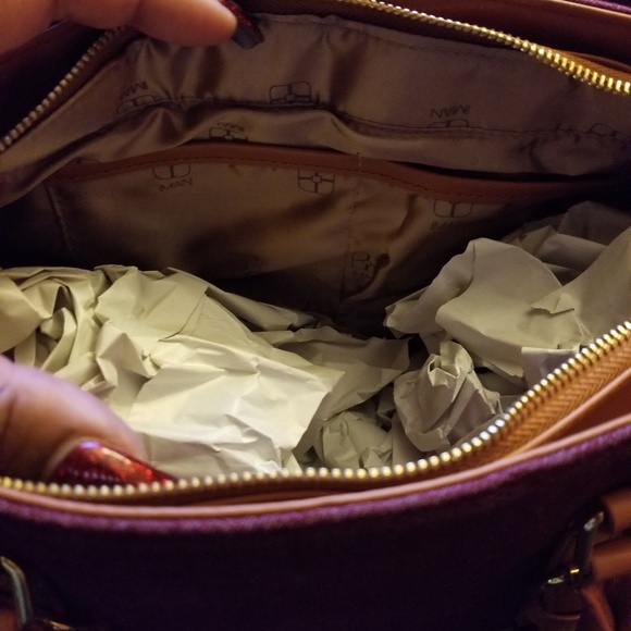 Iman purse burgundy in color - Picture 7 of 7